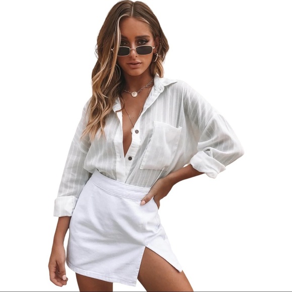 Princess Polly Tops - Princess Polly Summer Sandbar Top White